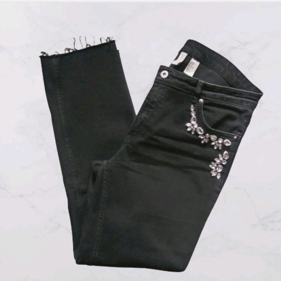 H&M Denim - H&M *Divided* Jewel Embelished Cropped Jeans 12